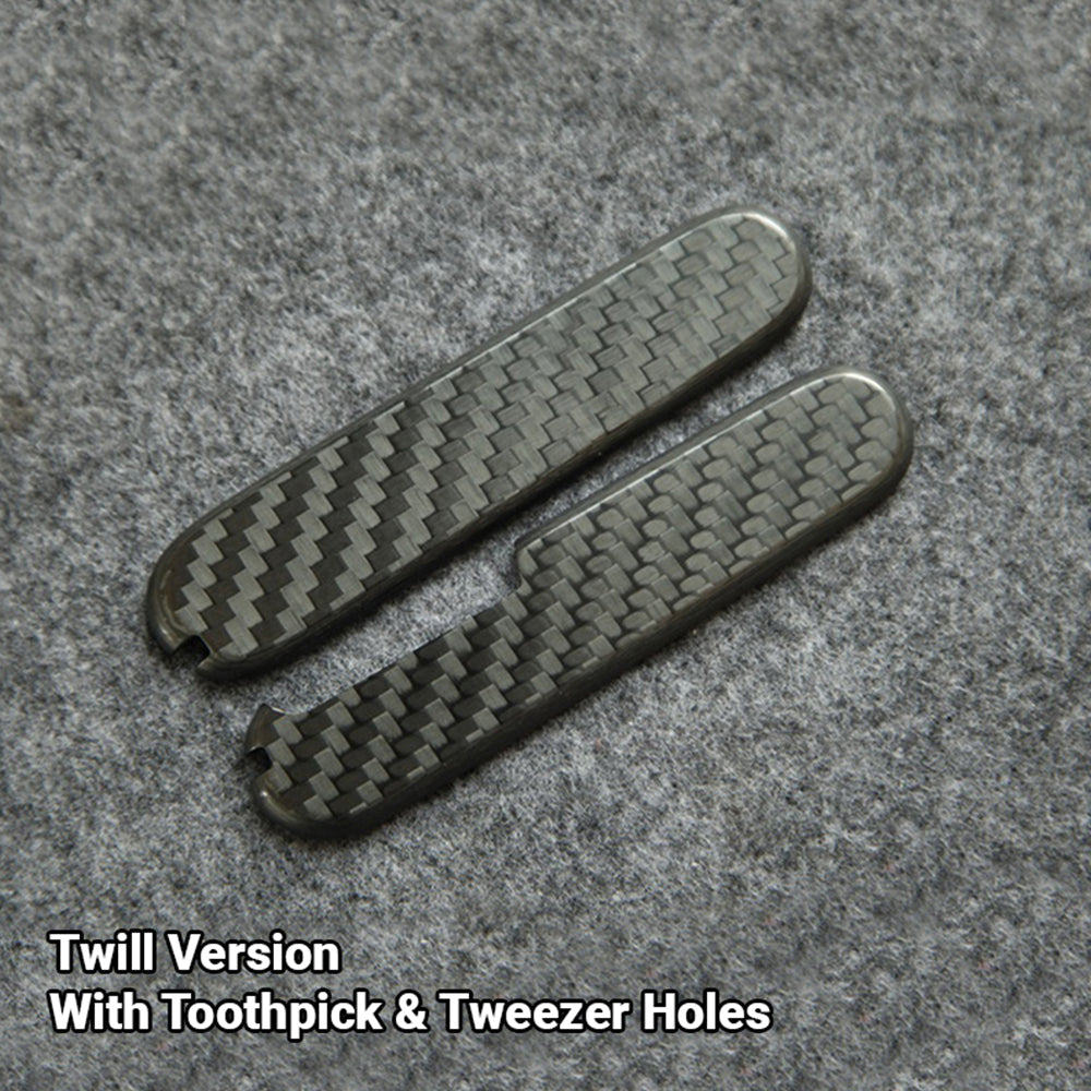 91mm Carbon Fiber Plus Scales for Victorinox Swiss Army Knife