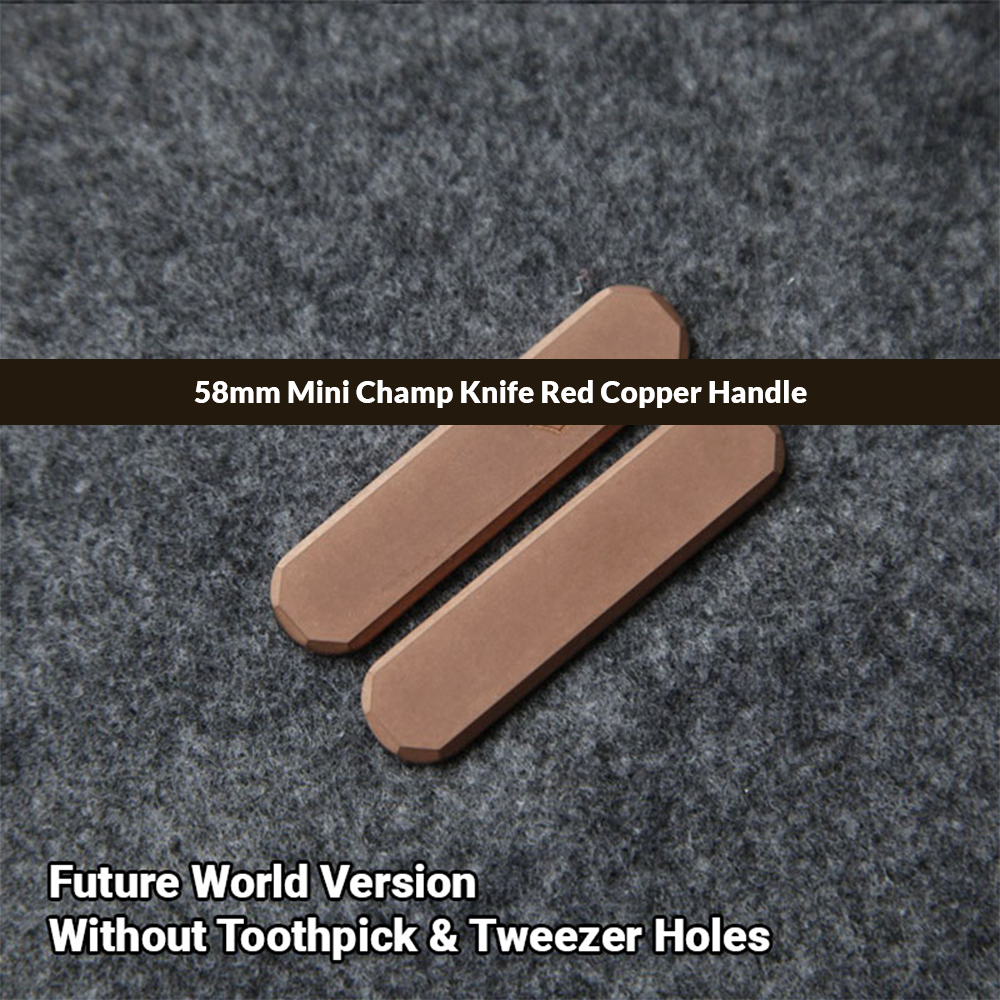 58mm Knife Red Copper Handle Scales for Mini Champ Classic Rambler SAK Aftermarket