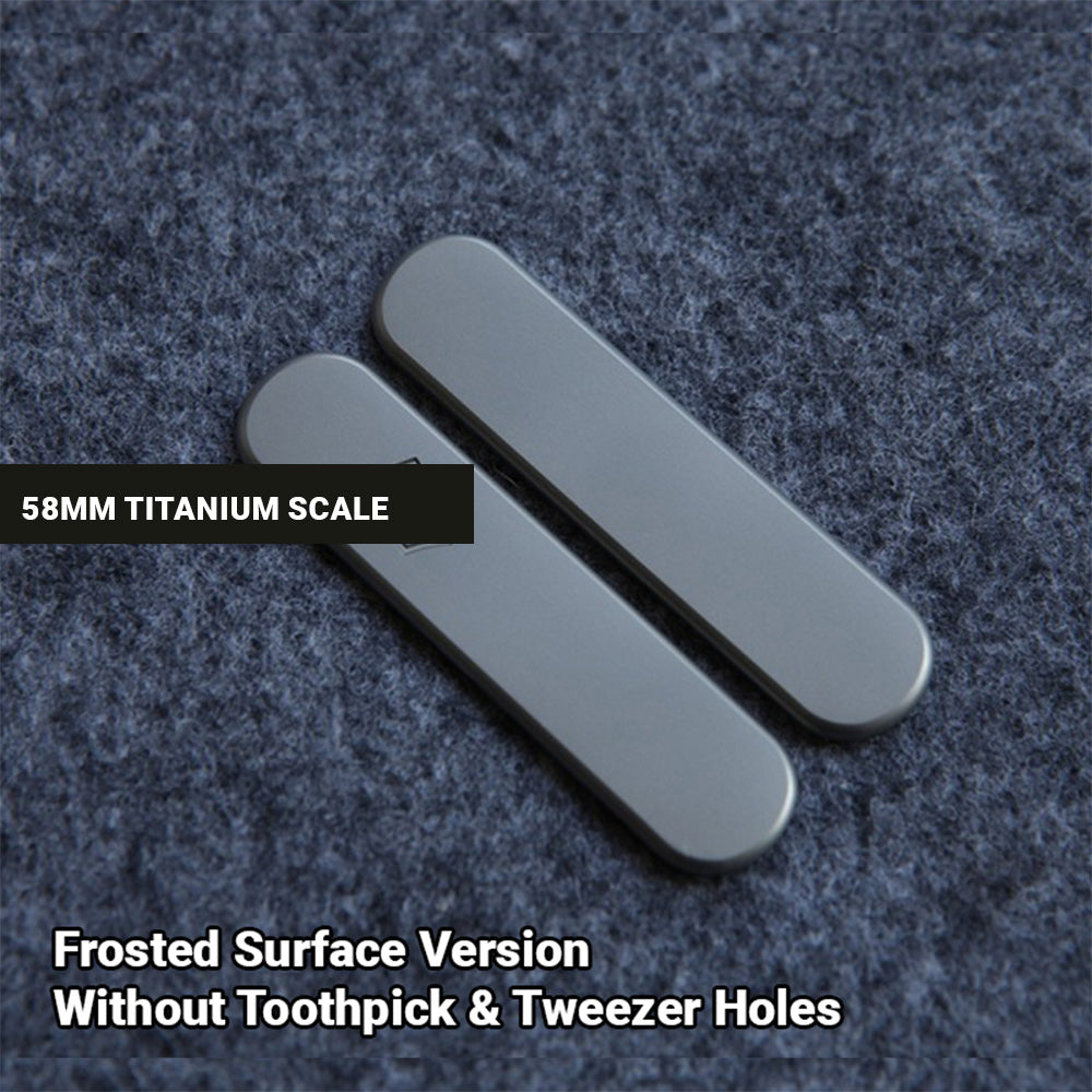 58mm Classic Knife Titanium Scales Handles DIY SAK Parts Aftermarket
