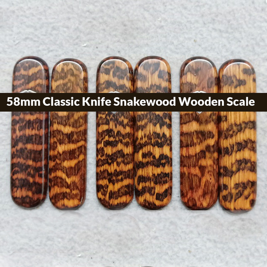 58mm Classic Knife Snakewood Wooden Scale Handle Multi-Tool SAK Replacement Parts