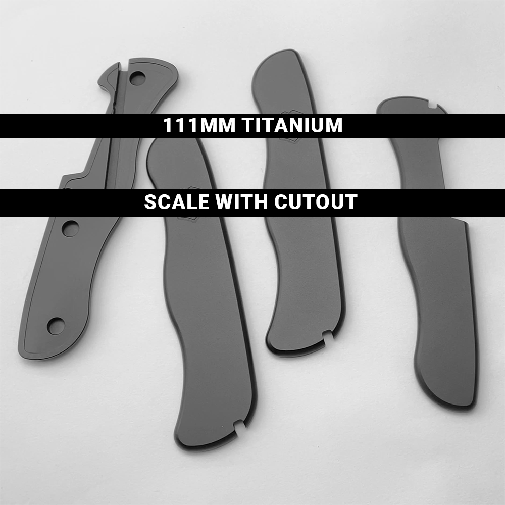 111mm Knife Titanium Alloy GAK TC4 Scales German Matt Handle Aftermarket SAK