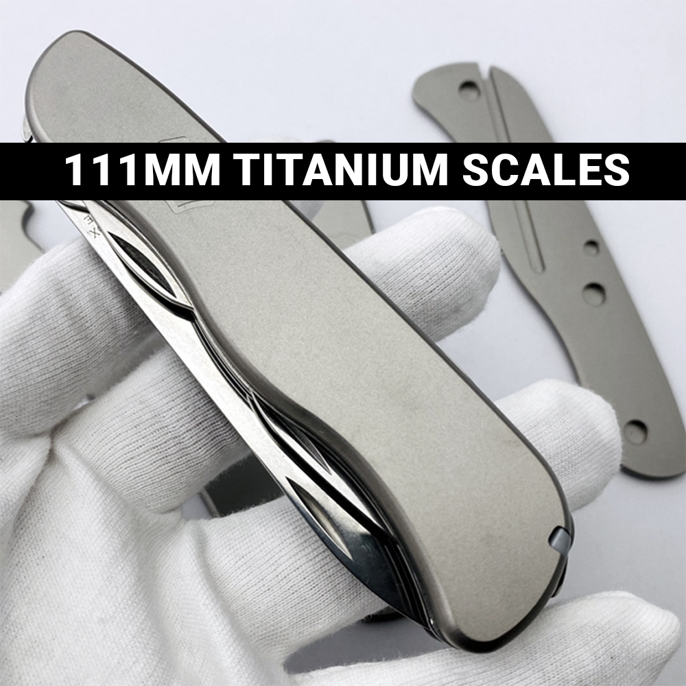 111mm Knife Titanium Alloy GAK TC4 Scales German Matt Handle Aftermarket SAK