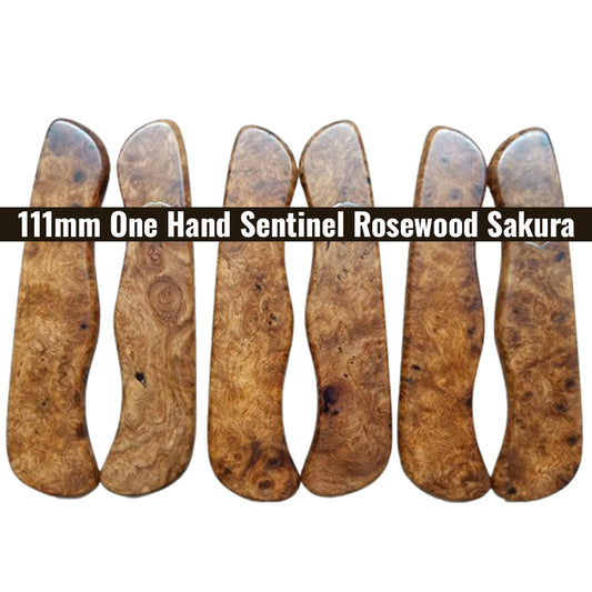 111mm One Hand Sentinel Rosewood Sakura Scales Knife Handle SAK Parts Aftermarket Tool