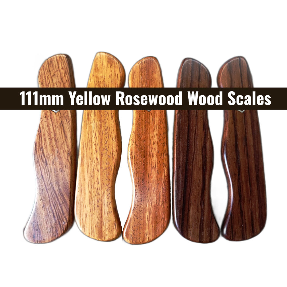 111mm Yellow Rosewood Wood Scales Knife Handles Multi-Tools SAK Parts Aftermarket