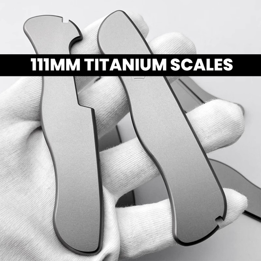 111mm Knife Titanium Alloy GAK TC4 Scales German Matt Handle Aftermarket SAK