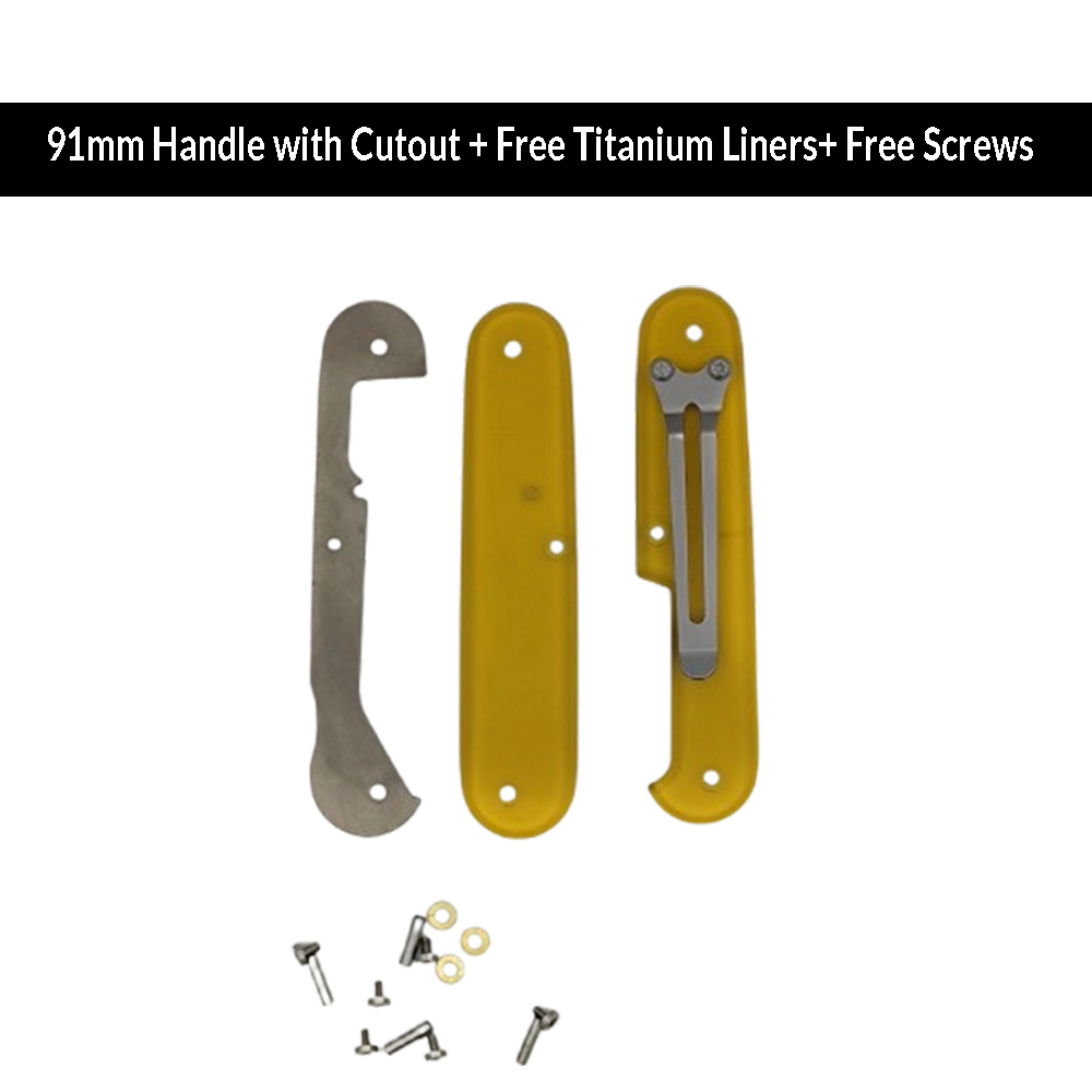 91mm 84mm ULTEM PEI Knife Scale Clip Transparent Handle SAK Parts Multi-Tools