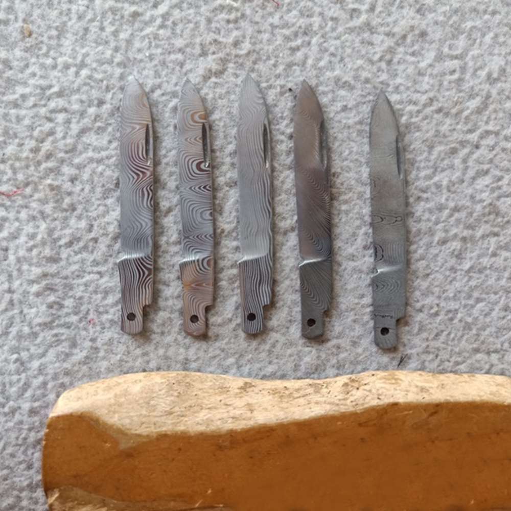 58mm Damascus Knife Blade Multi-Tool SAK Replacement Parts