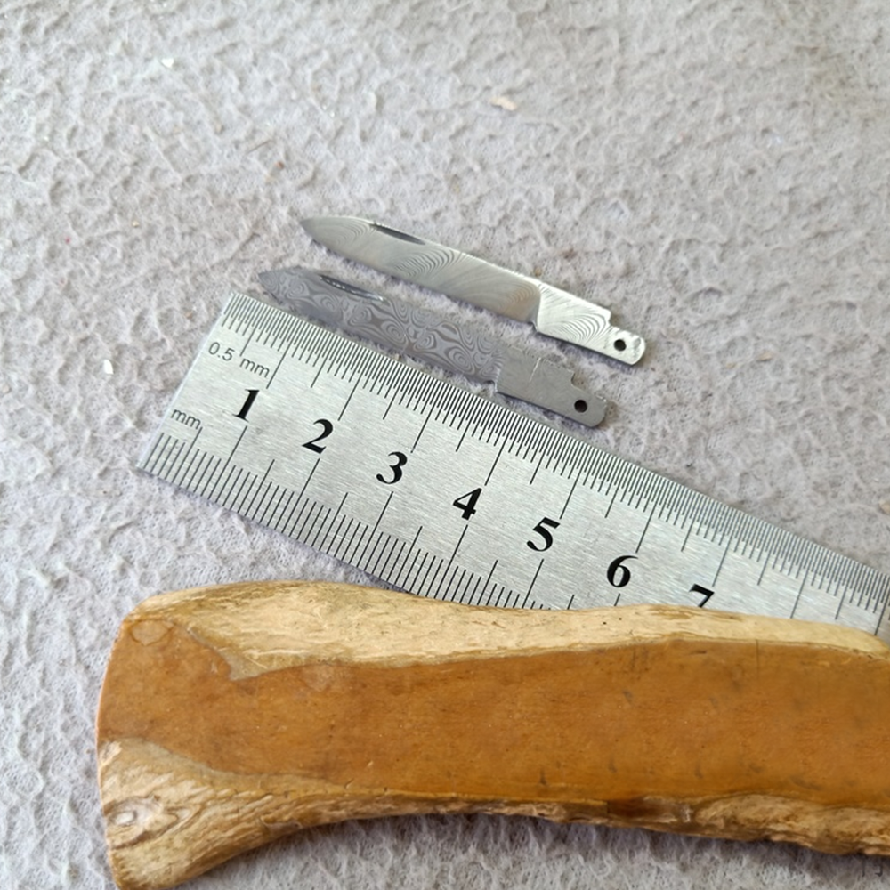 58mm Damascus Knife Blade Multi-Tool SAK Replacement Parts