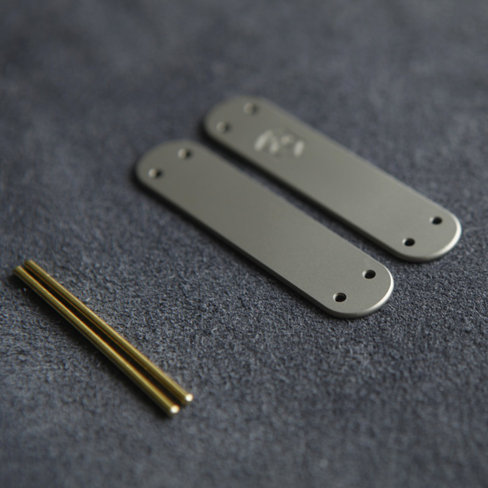 58mm Knife Titanium Drilled Scale Handle Parts Multi-Tools SAK Aftermarket