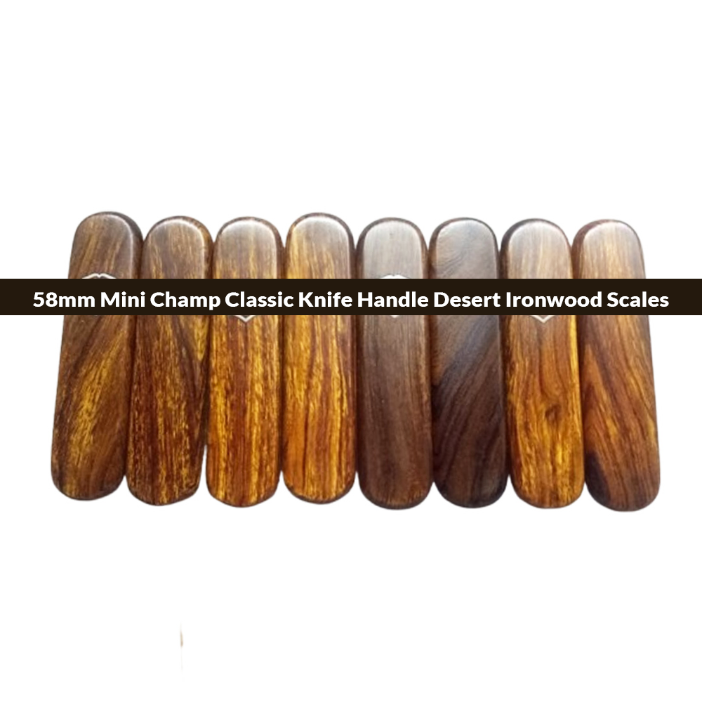 58mm Mini Champ Classic Knife Handle Desert Ironwood Wooden SAK Scale Custom