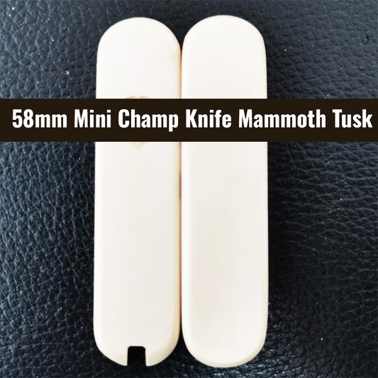 58mm Mini Champ Knife Mammoth Tusk Handle Scale Custom Mod SAK Parts Aftermarket