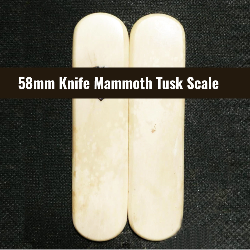 58mm Knife Mammoth Tusk Scale Mod Handle Multi-Tools SAK Parts Aftermarket