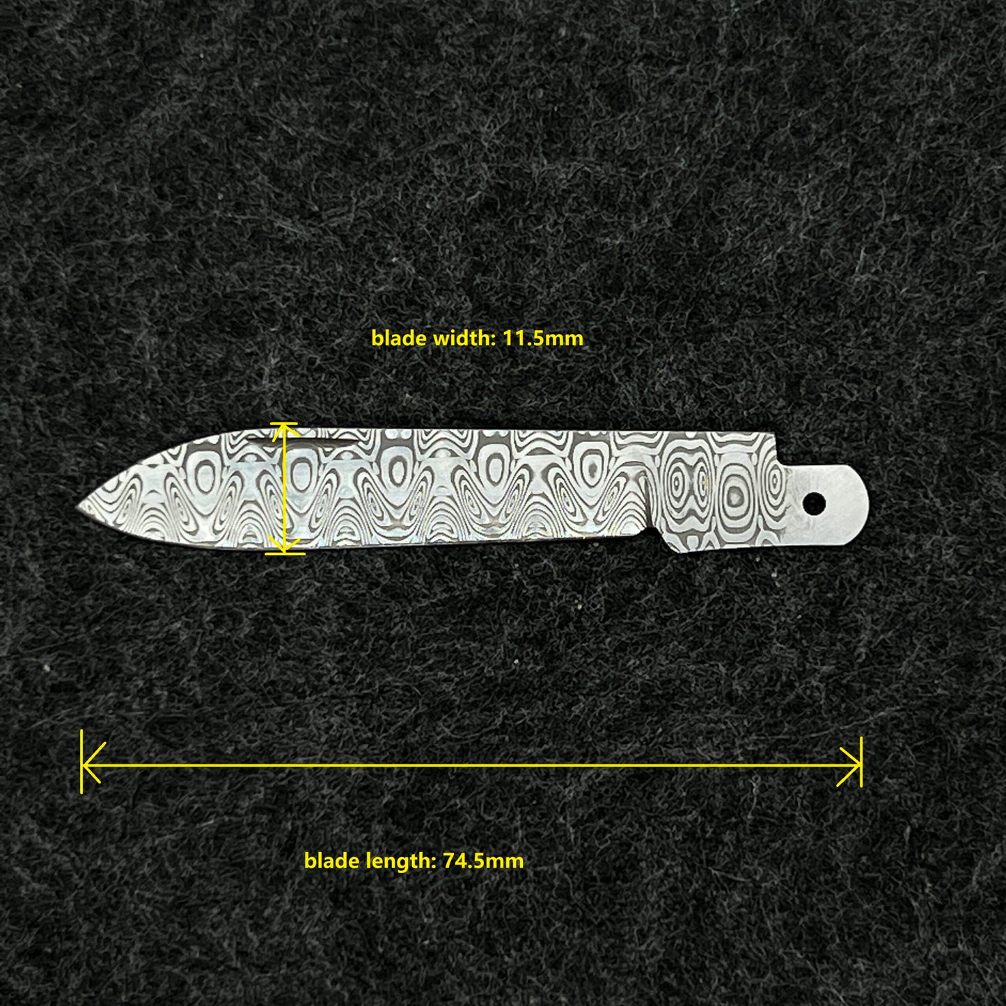 84mm Knife Sweden Import Damascus Powder Steel Handmade Blade SAK Parts