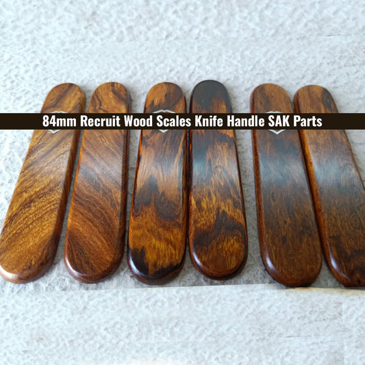 84mm Recruit Wood Scales Knife Handle SAK Parts Aftermarket Tool