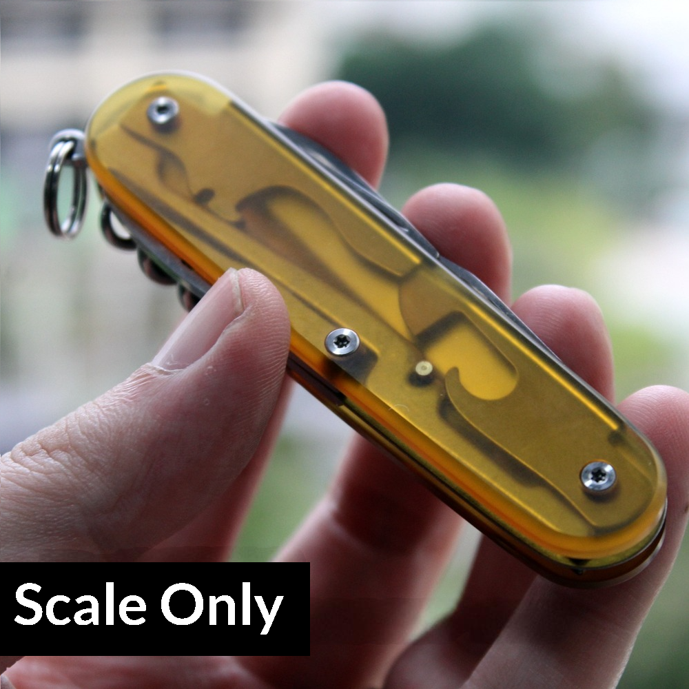 91mm 84mm ULTEM PEI Knife Scale Clip Transparent Handle SAK Parts Multi-Tools