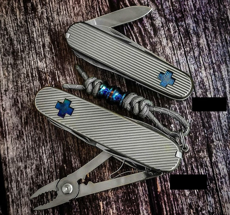 91mm 84mm Knife Titanium Aftermarket Handles