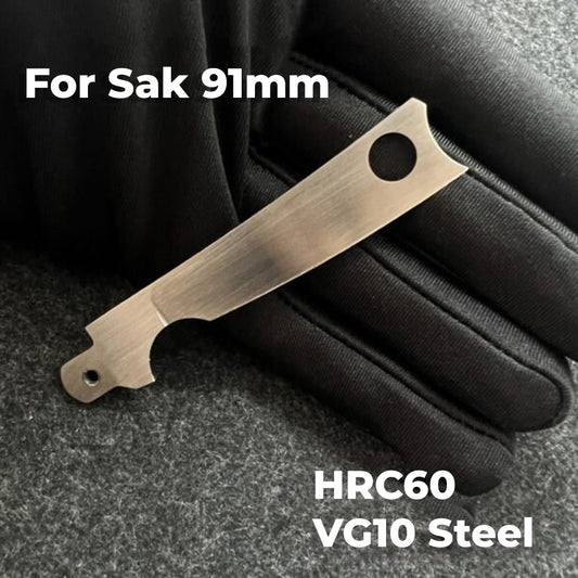 91mm Knife Barber Style VG10 Steel Handmade Replacement Blade SAK Parts