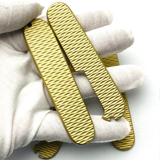 91mm Knife Scales Brass Handles Aftermarket SAK Parts