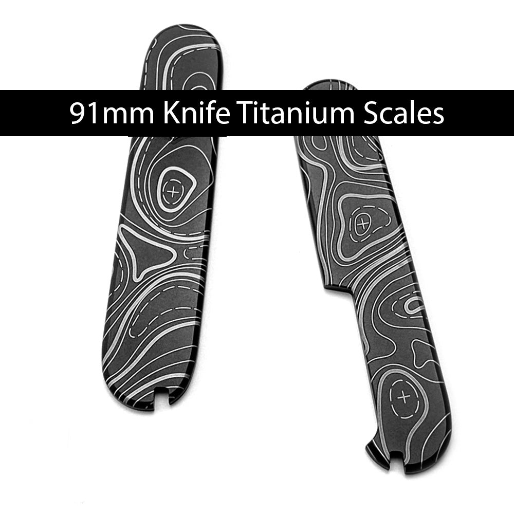 91mm Knife Titanium Scales Aftermarket Handles Multi-Tool SAK Tool