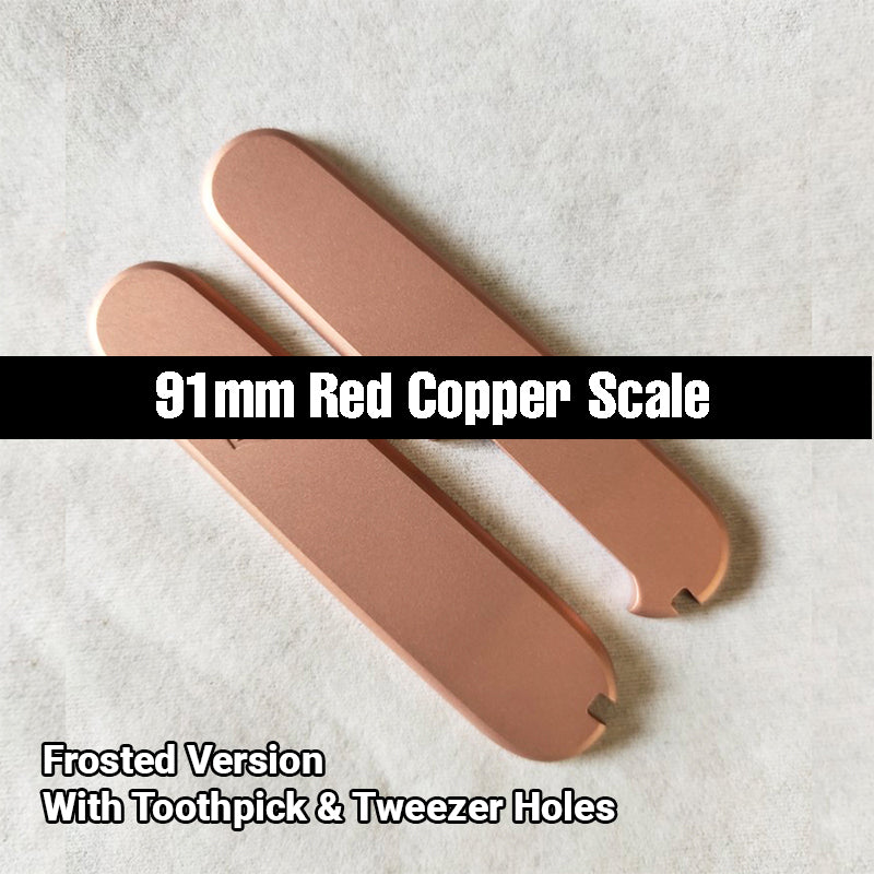 91mm Red Copper Knife Scale Handle SAK Parts Multi-Tools