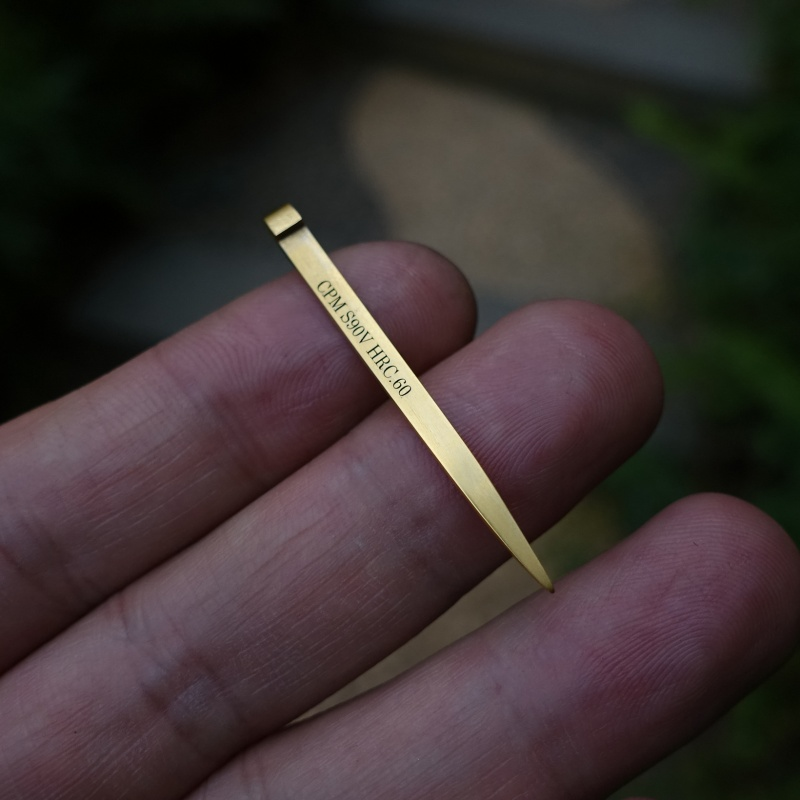 Gold Color Toothpick for 58mm Knife Series S90 Powder Steel