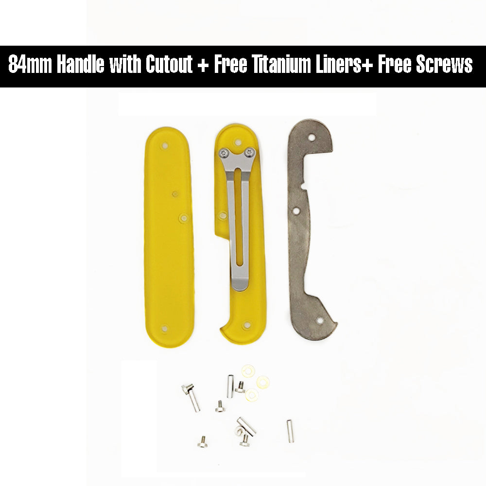 91mm 84mm ULTEM PEI Knife Scale Clip Transparent Handle SAK Parts Multi-Tools