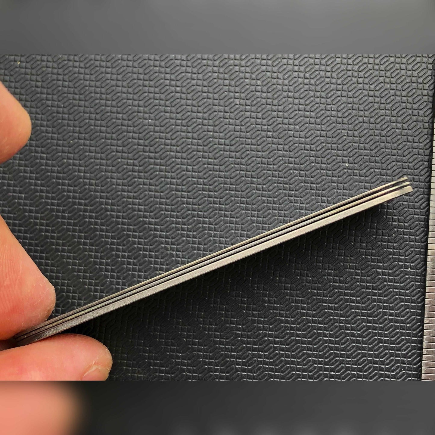 Titanium Liner TC4 Alloy Stone Washed Knife Part for 65mm Victorinox Swiss Army SAK Parts Victorinox swiss army knife tools