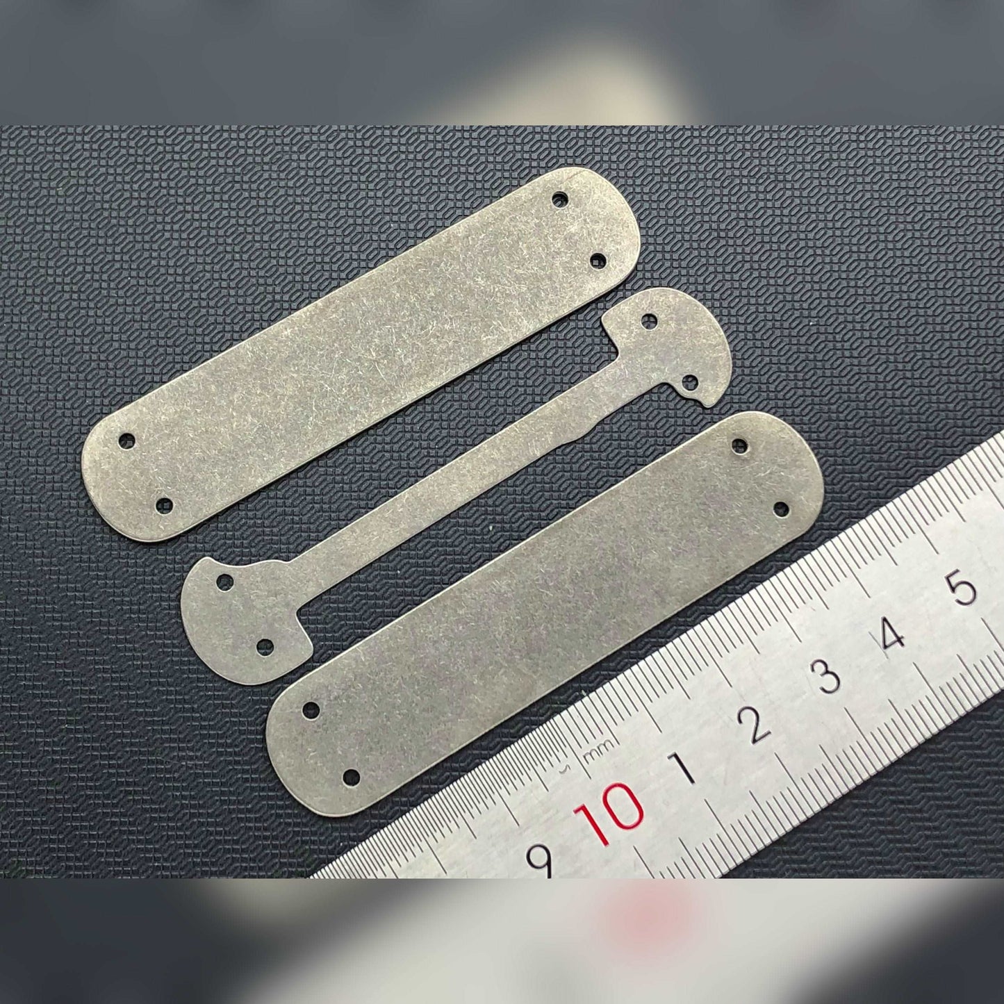 Titanium Liner TC4 Alloy Stone Washed Knife Part for 74mm Victorinox Swiss Army SAK Parts Victorinox swiss army knife tools