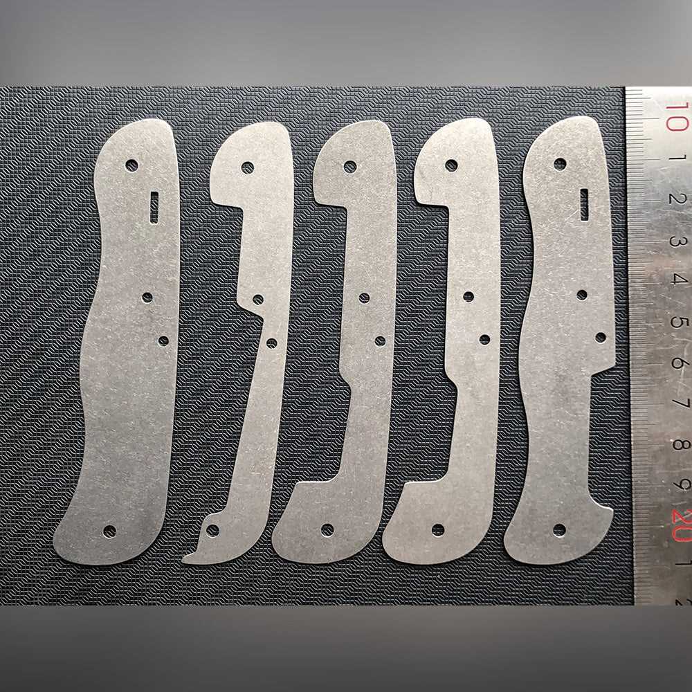 Titanium Liner TC4 Alloy Stone washed Knife part for 111mm Victorinox Swiss Army SAK Parts Victorinox swiss army knife tools