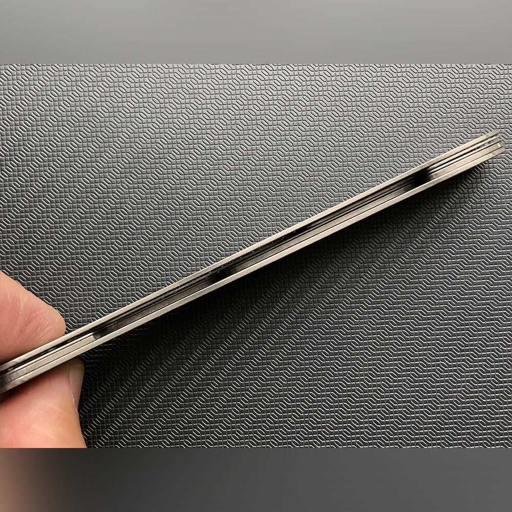 Titanium Liner TC4 Alloy Stone washed Knife part for 111mm Victorinox Swiss Army SAK Parts Victorinox swiss army knife tools