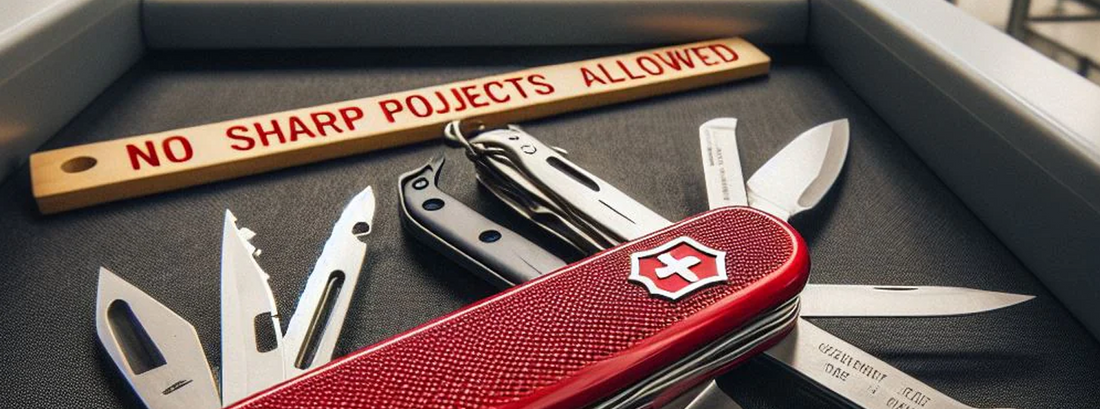 Are there any restrictions on carrying Swiss Army Knives in certain places