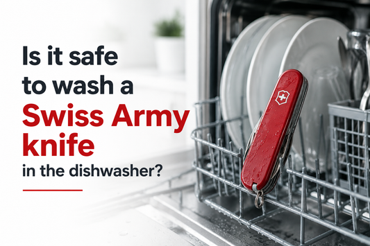 Is it safe to wash a Swiss Army knife in the dishwasher