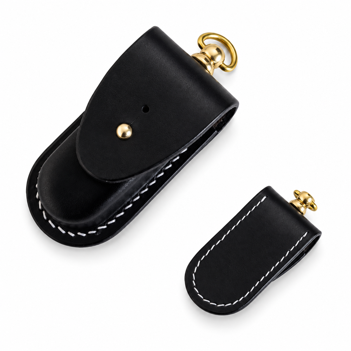 65mm SAK Leather Sheath for Nail Clip 580 and Weng 580 - Nail Clip 580 A Black