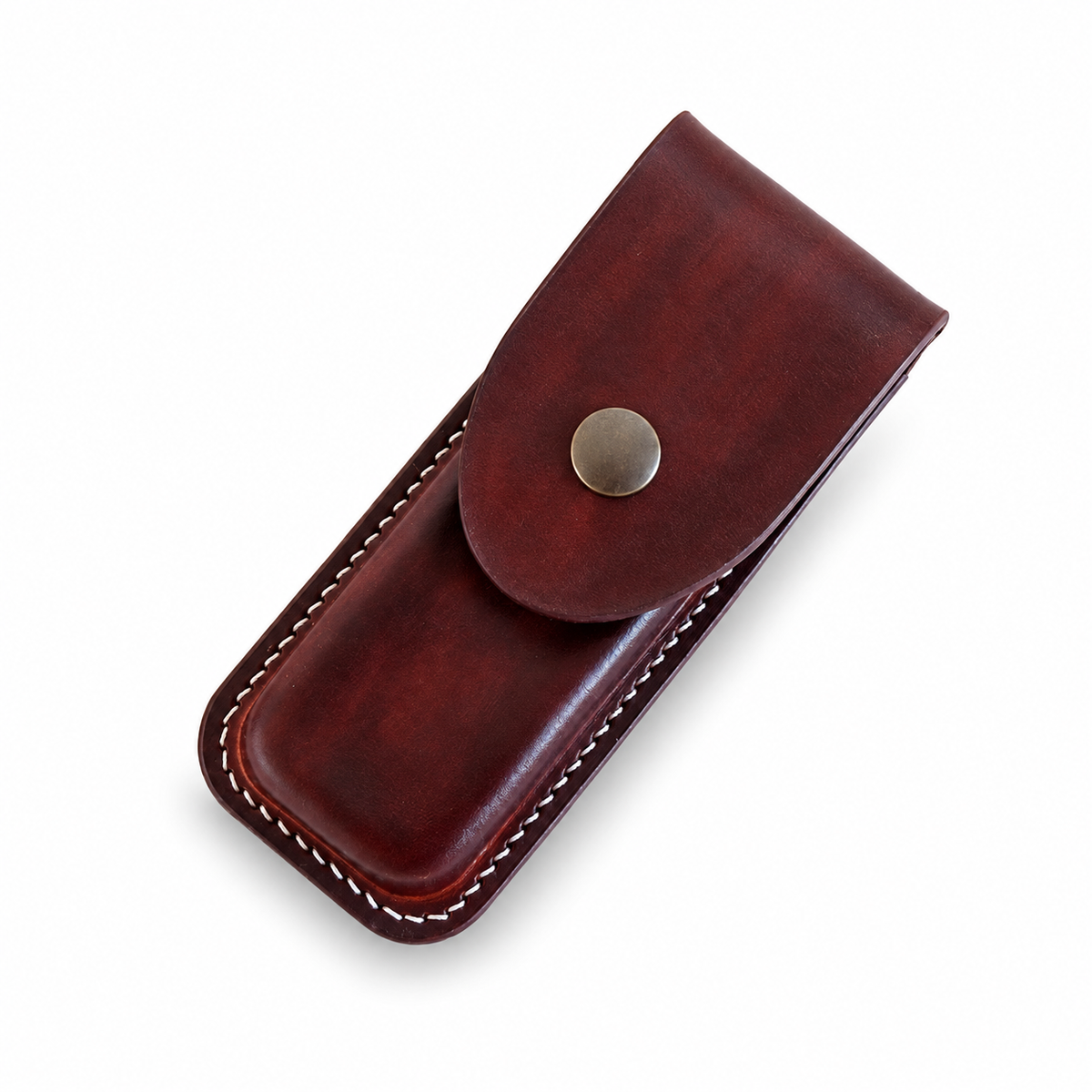 130mm SAK Handmade Vegetable-Tanned Cowhide Leather Sheath - 6 Styles - Brown - Aluminum-Handle Model