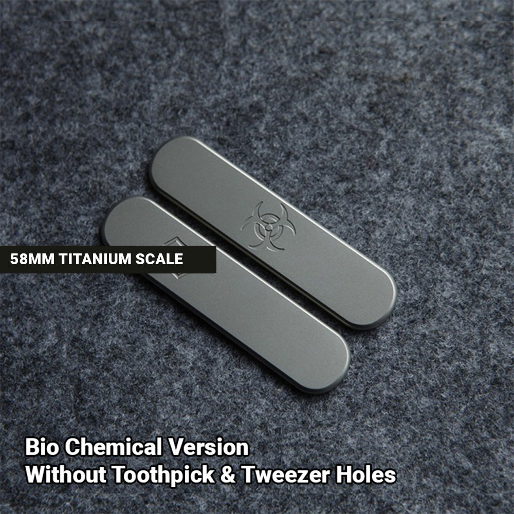 58mm Classic Knife Titanium Scales Handles DIY SAK Parts Aftermarket