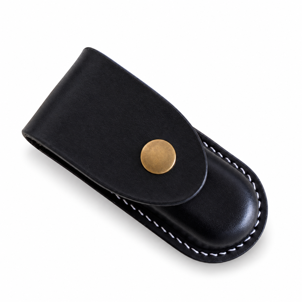 91mm SAK Vegetable-Tanned Cowhide Leather Sheath - 2 to 7 Layer Fitment - Black - 2-Layer Fitment