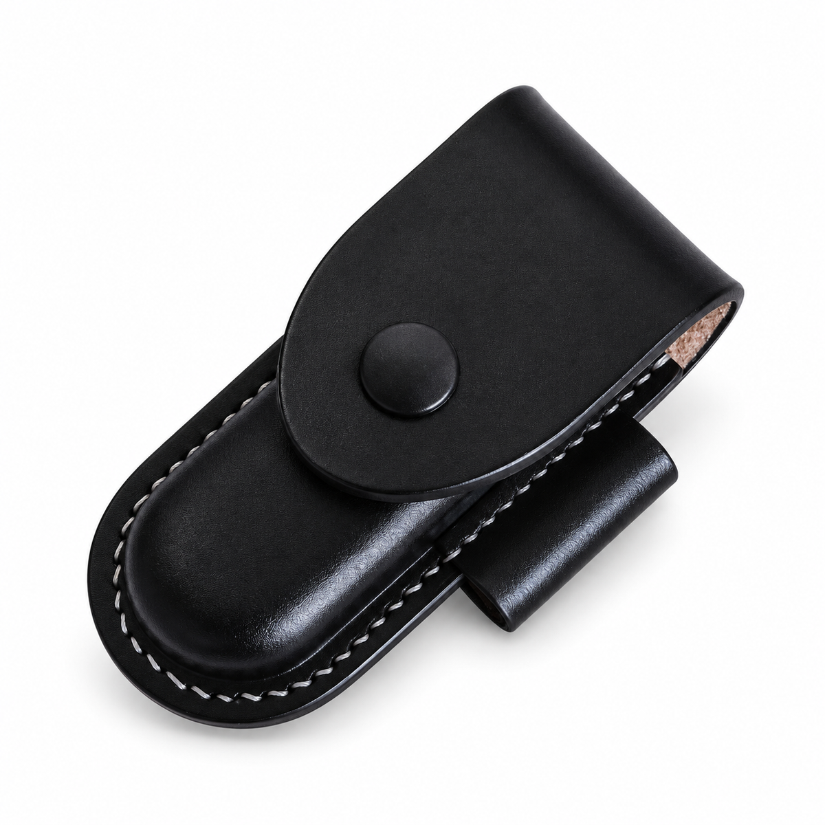 91mm SAK Huntsman Lite Vegetable-Tanned Cowhide Leather Sheath - Black