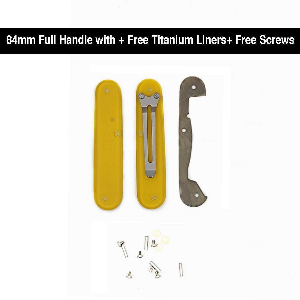 91mm 84mm ULTEM PEI Knife Scale Clip Transparent Handle SAK Parts Multi-Tools