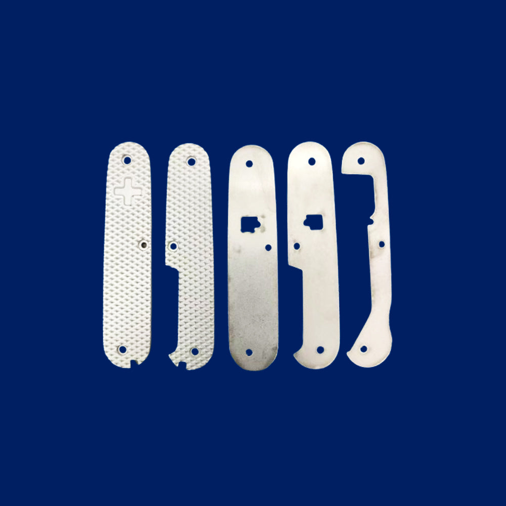 91mm Knife Titanium Scale Handle SAK Aftermarket Parts + Free Liners & Screws