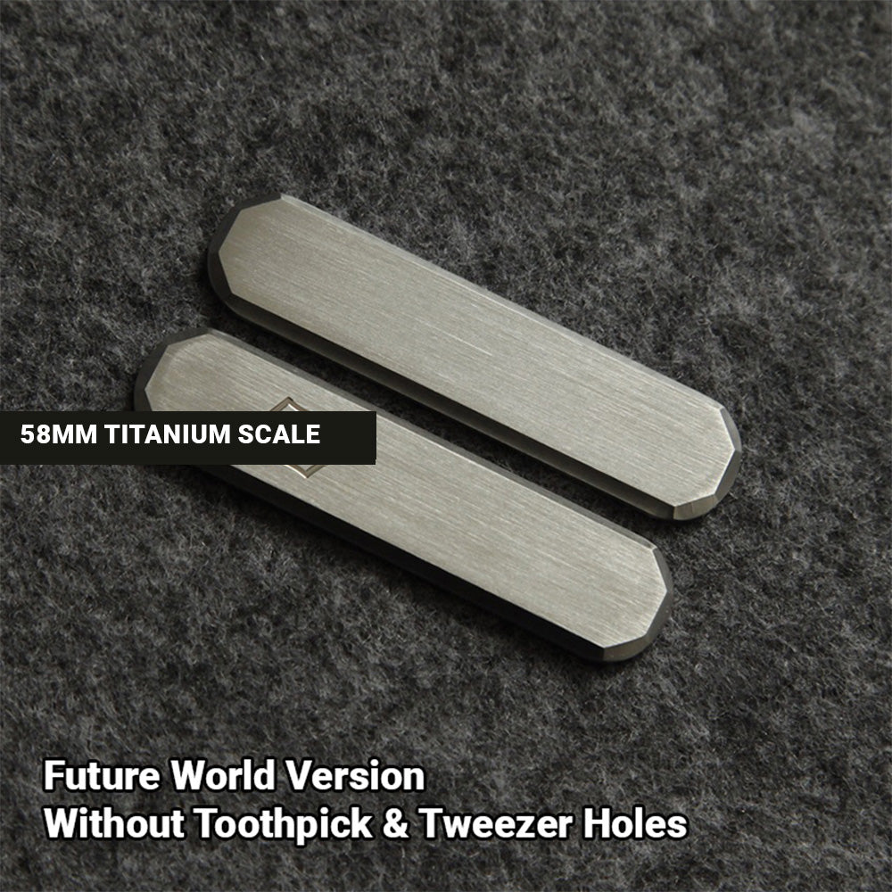 58mm Classic Knife Titanium Scales Handles DIY SAK Parts Aftermarket