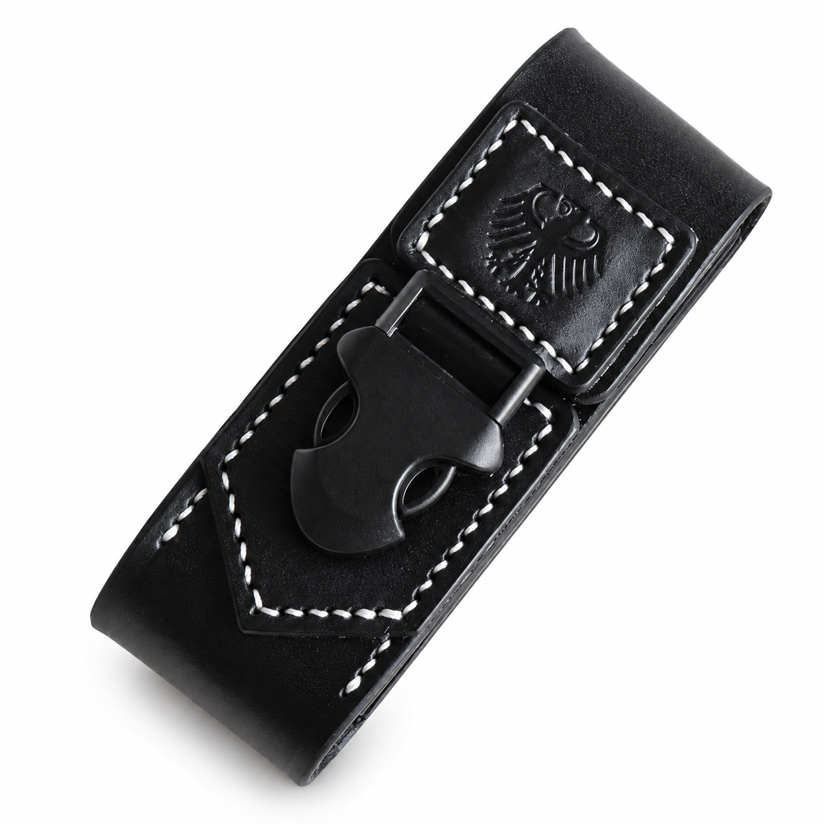 111mm SAK Work Champ Vegetable-Tanned Leather Buckle Sheath - Black