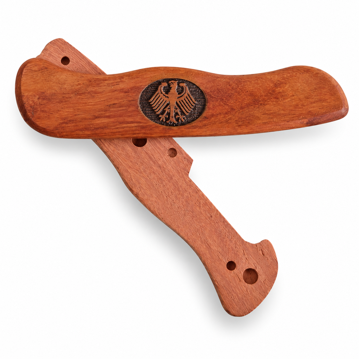 111mm SAK GAK Vegetable-Tanned Cowhide Leather Sheaths & Rosewood Scales - Rosewood Scales - Without Toothpick & Tweezer Slots