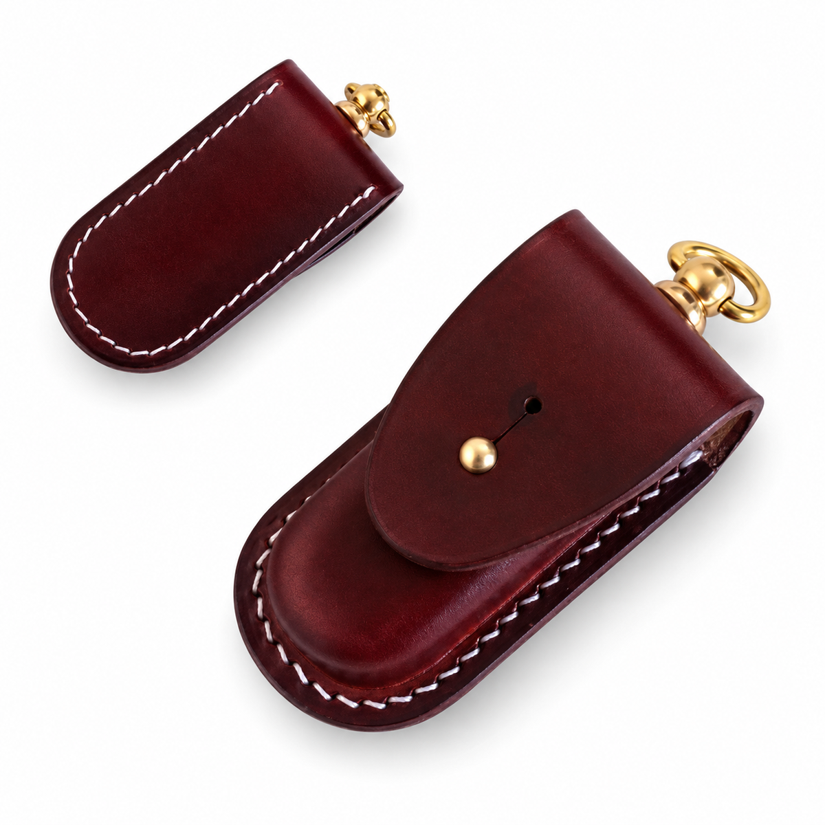 65mm SAK Leather Sheath for Nail Clip 580 and Weng 580 - Nail Clip 580 A Brown