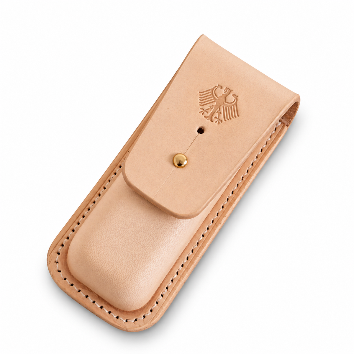 111mm SAK GAK Vegetable-Tanned Cowhide Leather Sheaths & Rosewood Scales - Natural Leather Sheath