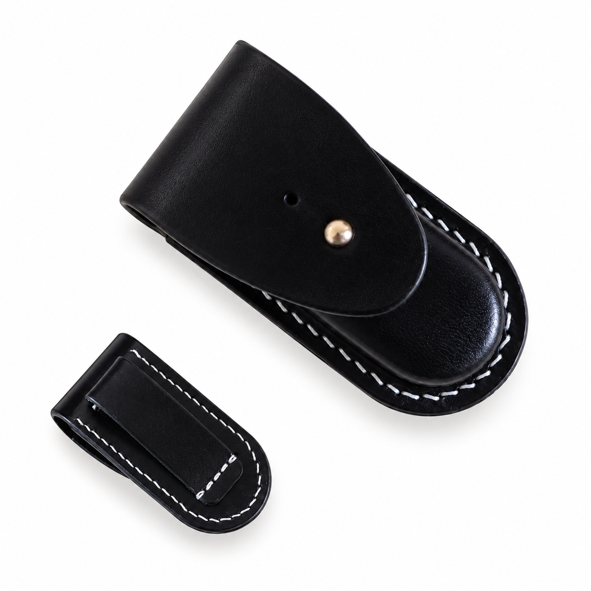 65mm SAK Leather Sheath for Nail Clip 580 and Weng 580 - Nail Clip 580 B Black