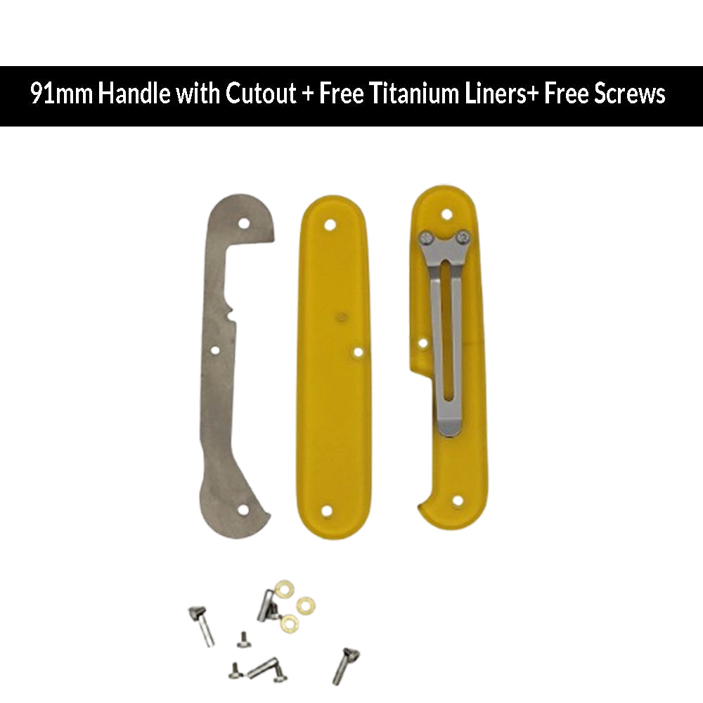 91mm 84mm ULTEM PEI Knife Scale Clip Transparent Handle SAK Parts Multi-Tools