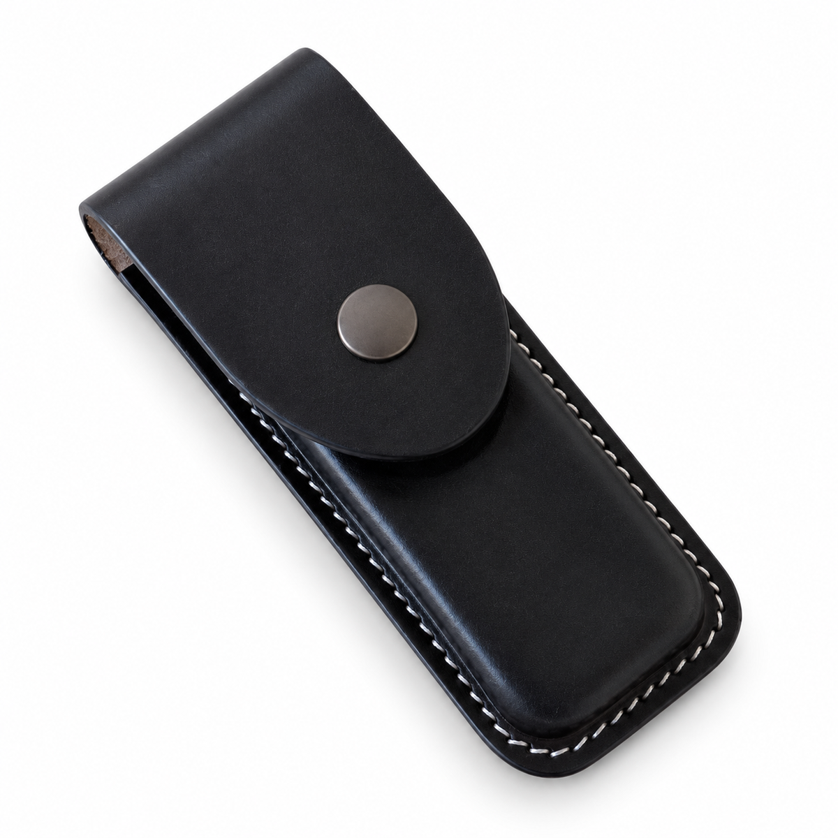 130mm SAK Handmade Vegetable-Tanned Cowhide Leather Sheath - 6 Styles - Black - Aluminum-Handle Model
