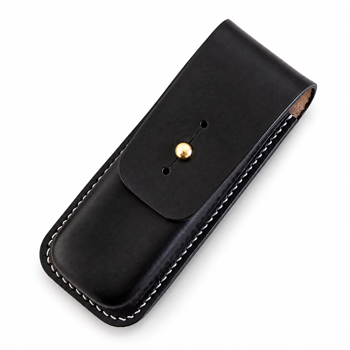 SAK Hunter Pro / Hunter Pro M Vegetable-Tanned Cowhide Leather Sheath - Black - With Lanyard Loop