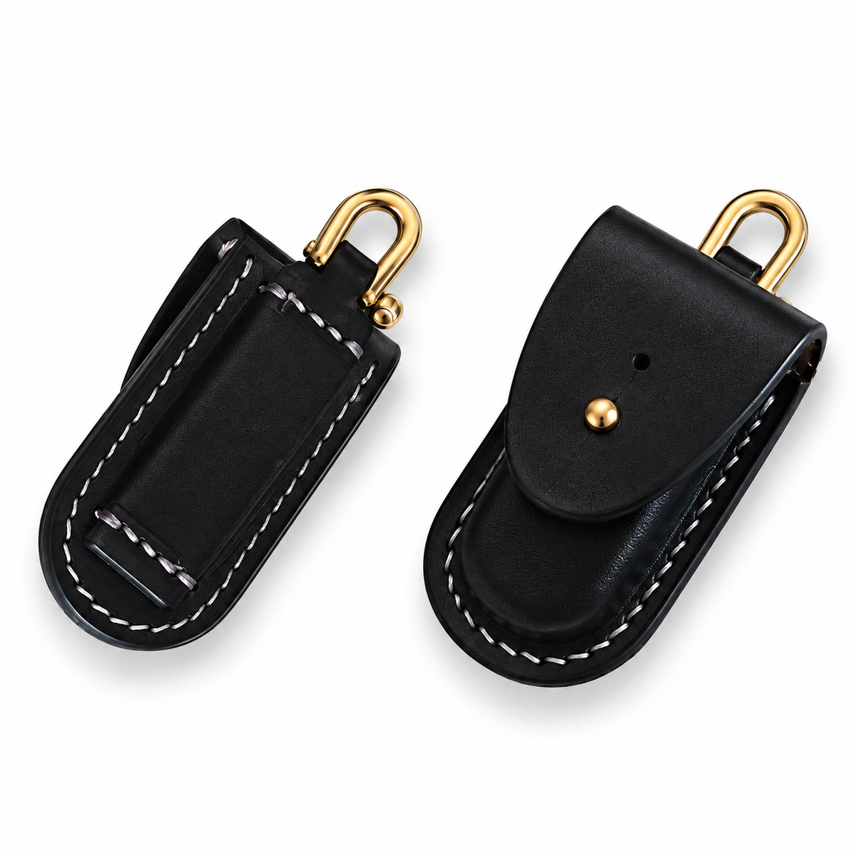 58mm SAK Vegetable-Tanned Cowhide Leather Sheath - Style 10C - Black