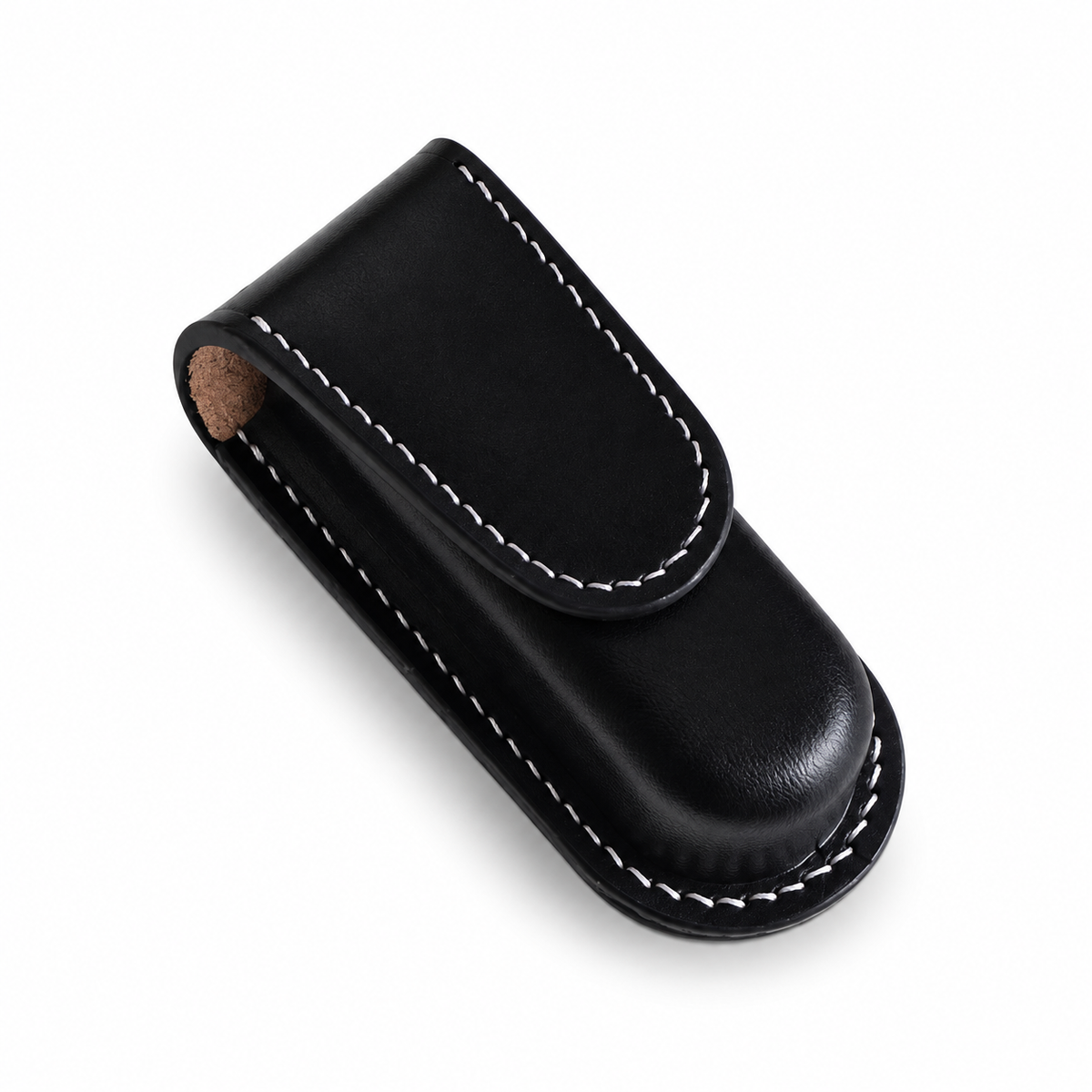 91mm SAK Handyman, Craftsman & Cyber Tool M Vegetable-Tanned Cowhide Leather Sheath - Black - Magnetic Closure
